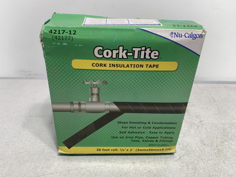 Nu-Calgon 4217-12 Cork Insulation Tape 30′ x 1/8″ x 2″