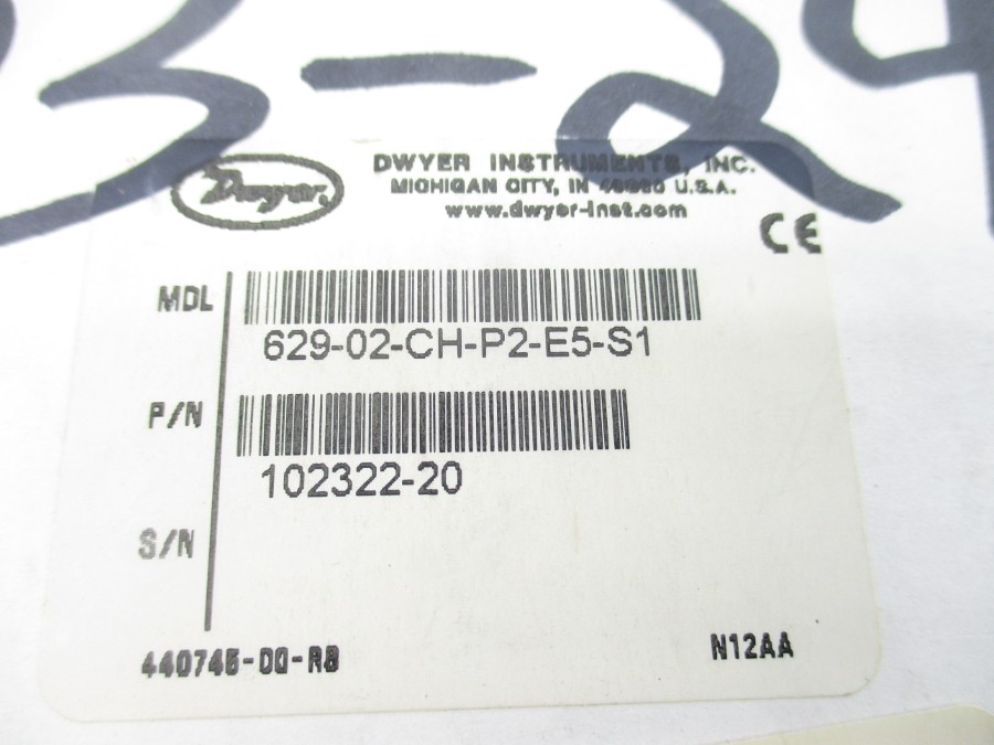 DWYER 629-02-CH-P2-E5-S1 10322-20 13-30VDC 0-10PSI NSMP