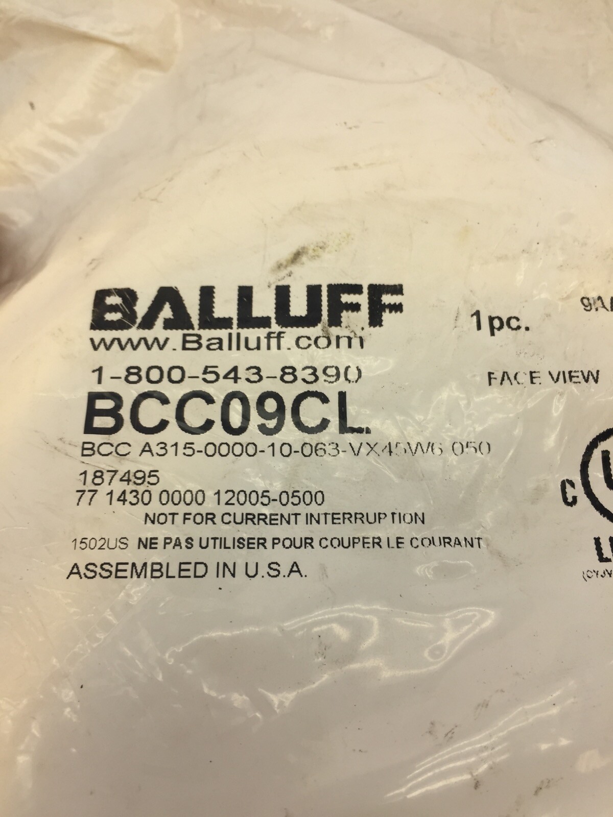 BALLUFF BCC09CL CABLE