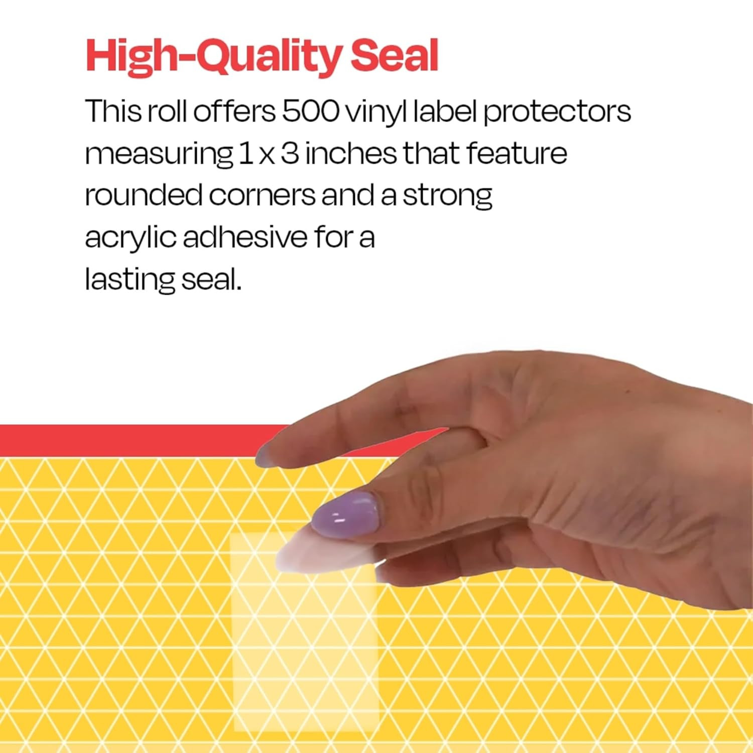 Vinyl Label Protectors, round Corner Rectangle, 1 X 3 Inches, Clear, Pack of 500