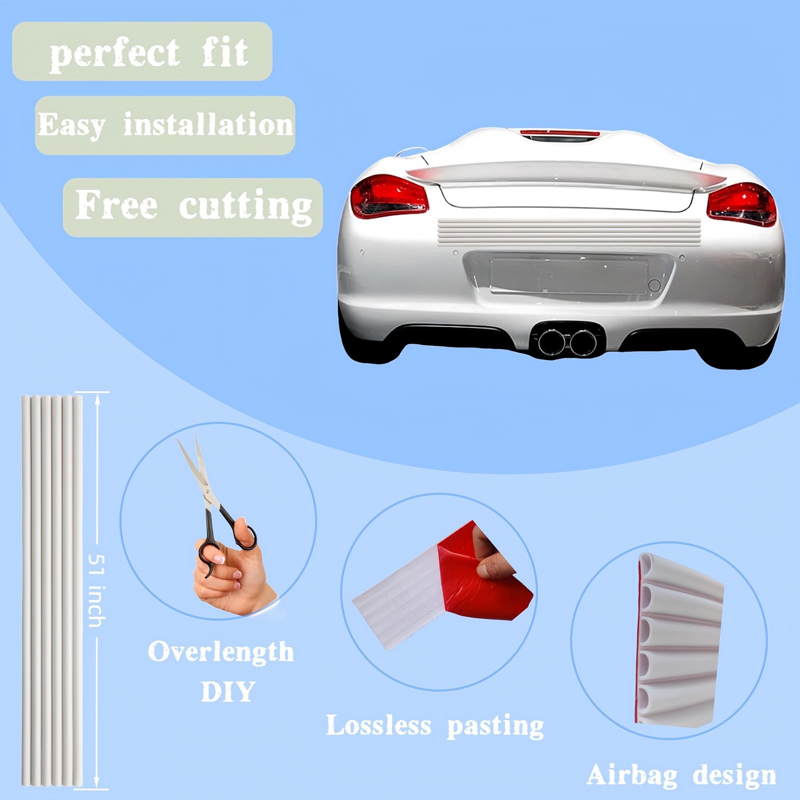 DIY Car Bumper Guard Rear Bumper Protector 5PCS Car Bumper Protector for SUV …