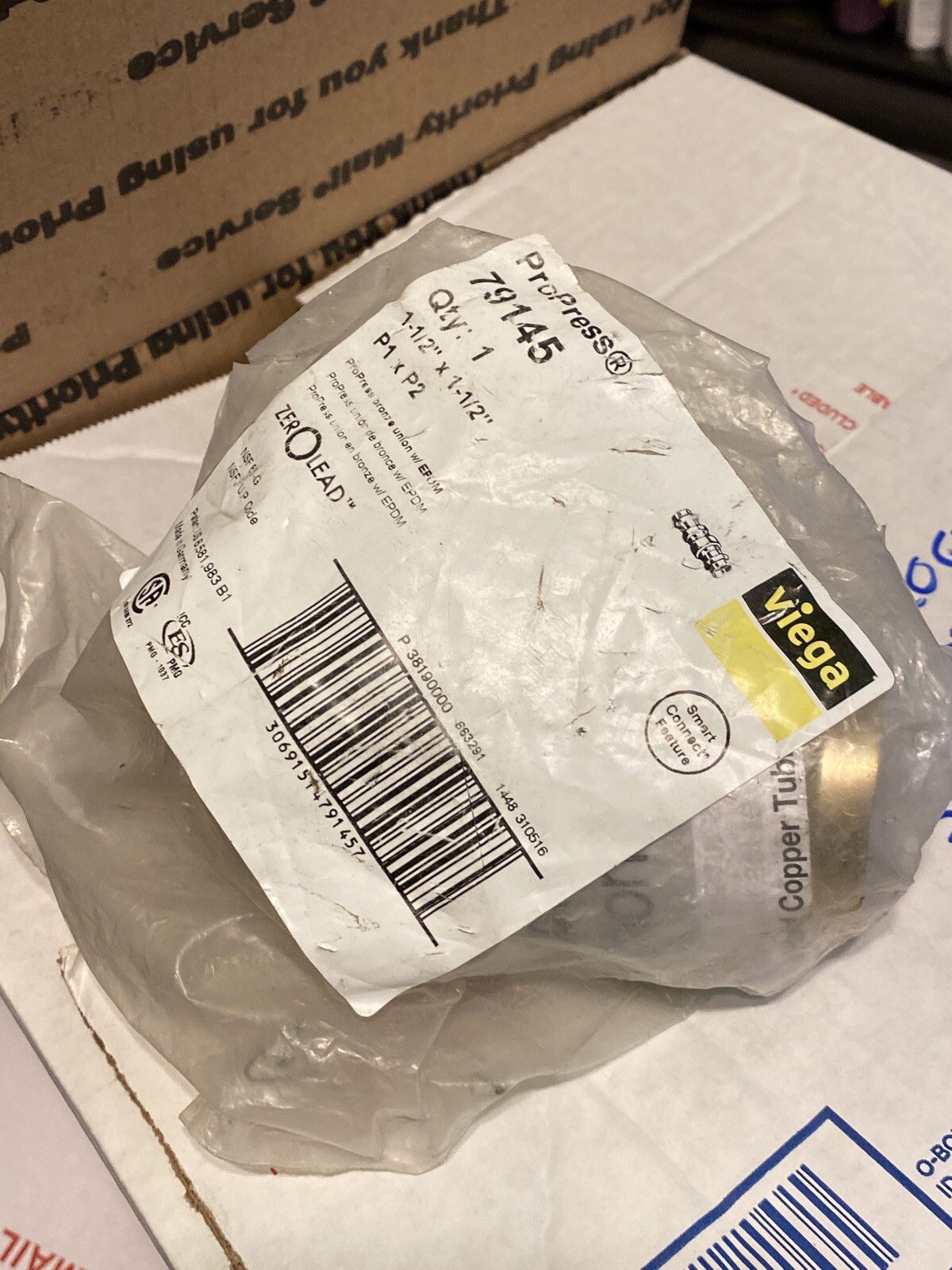 Viega ProPress 79145 Bronze Union, 1-1/2″