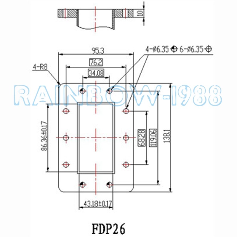 FOR YERKON BJ26 (WR340) Waveguide Coaxial Converter 2.17-3.3GHz