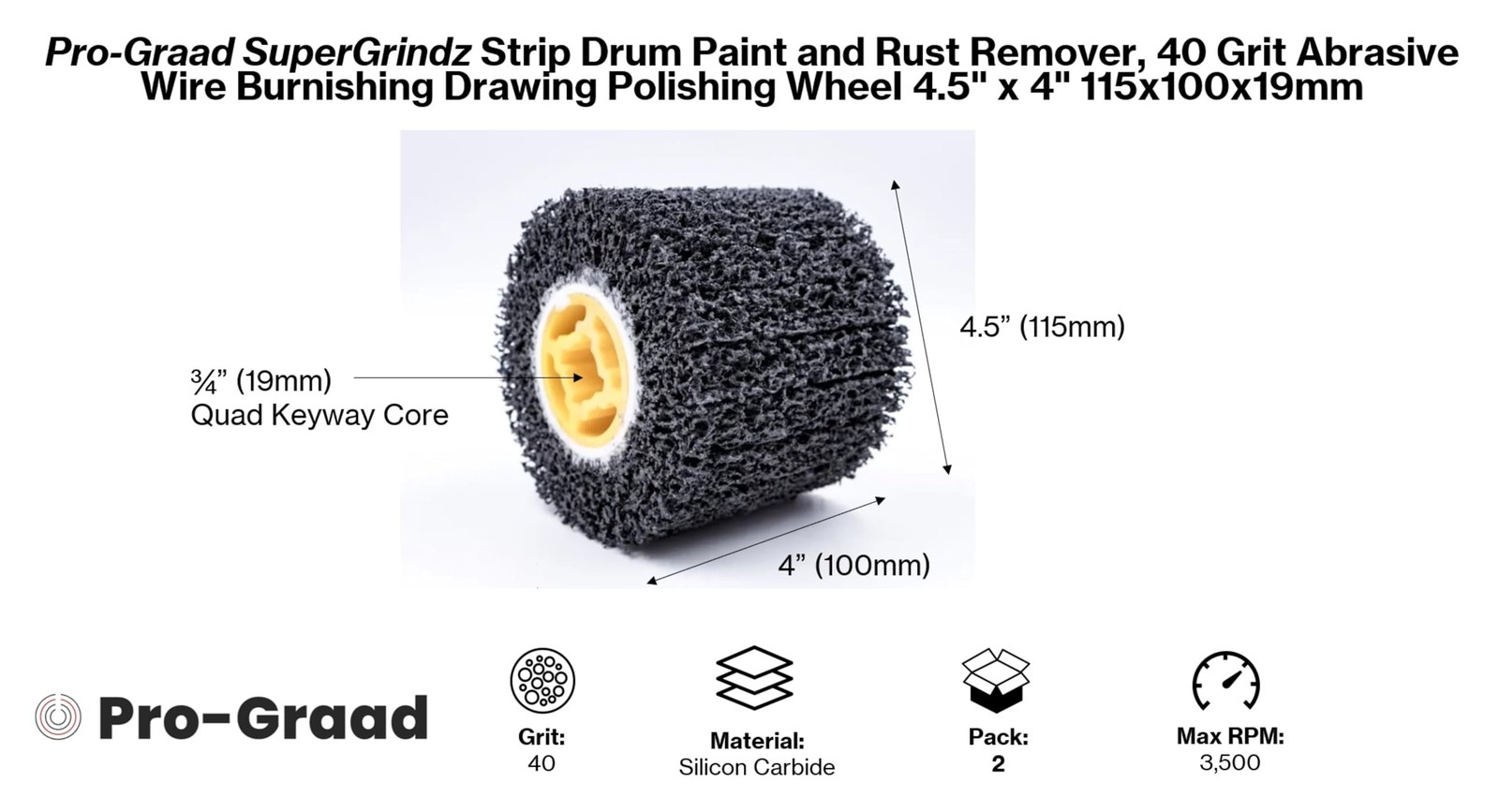 SuperGrindz Strip & Clean Abrasive Drum