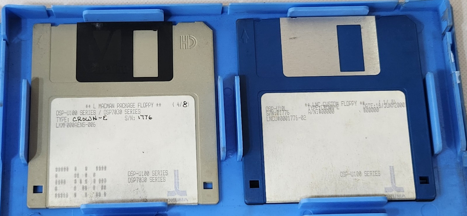 Okuma Micro Floppy Disc Case E8048-090-426-1 9-Discs with Manuals