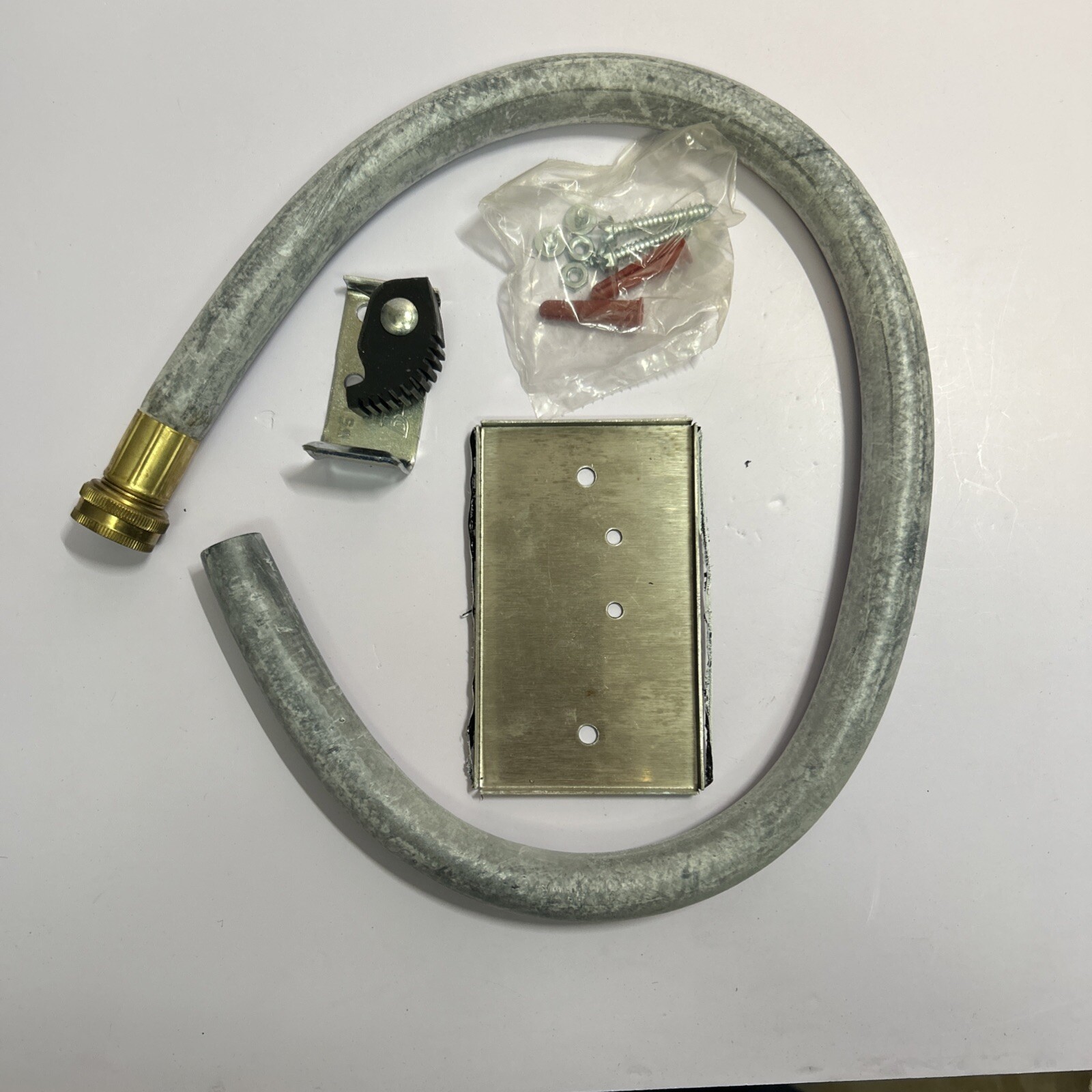 EL Mustee & Sons, Mop Sink Hose and Bracket Assembly Stainless Steel New