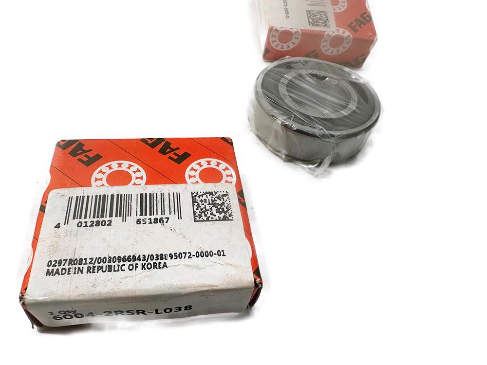 Lot of 2 Qty FAG 6004-2RSR-L038 Radial Groove Ball Bearing NEW FREE FAST SHIP