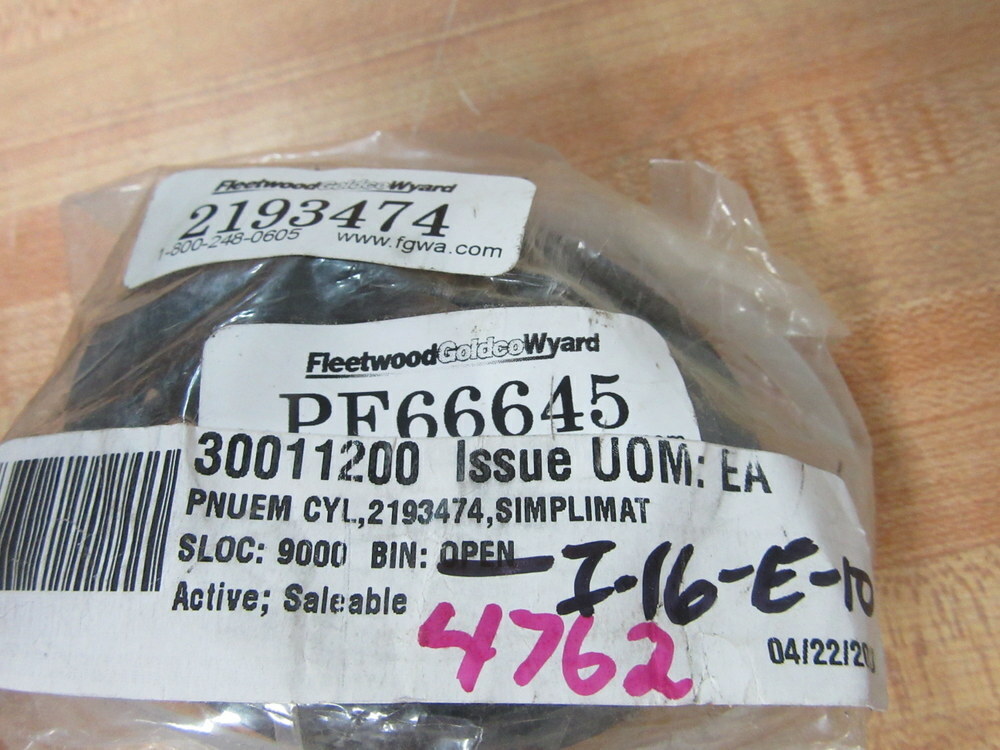 Fleetwood-Goldco Wyard 2193474 Cylinder Simplimat Kit PE66645