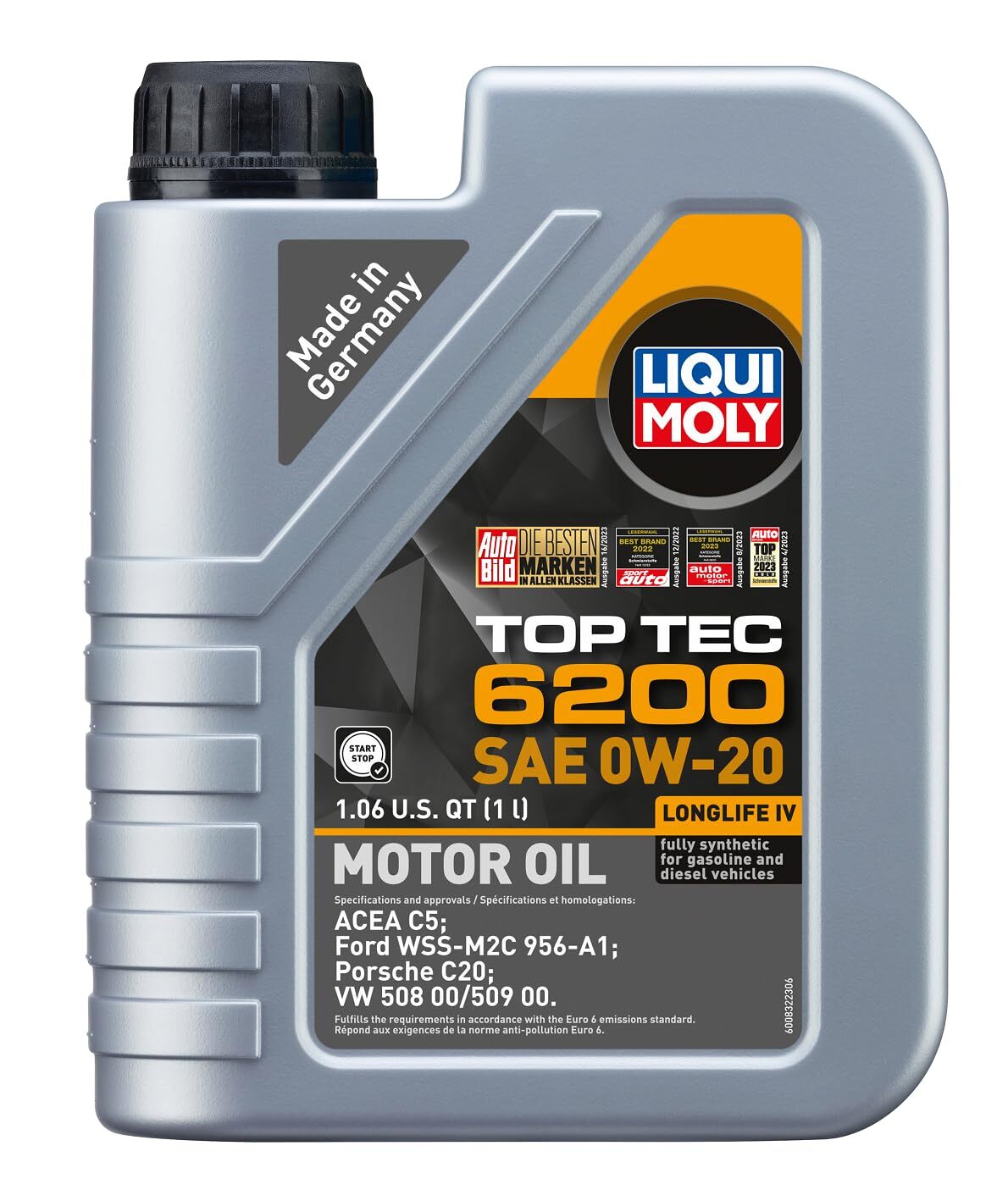 LIQUI MOLY Top Tec 6200 SAE 0W-20 1 L Fully synthetic engine oil SKU 20236