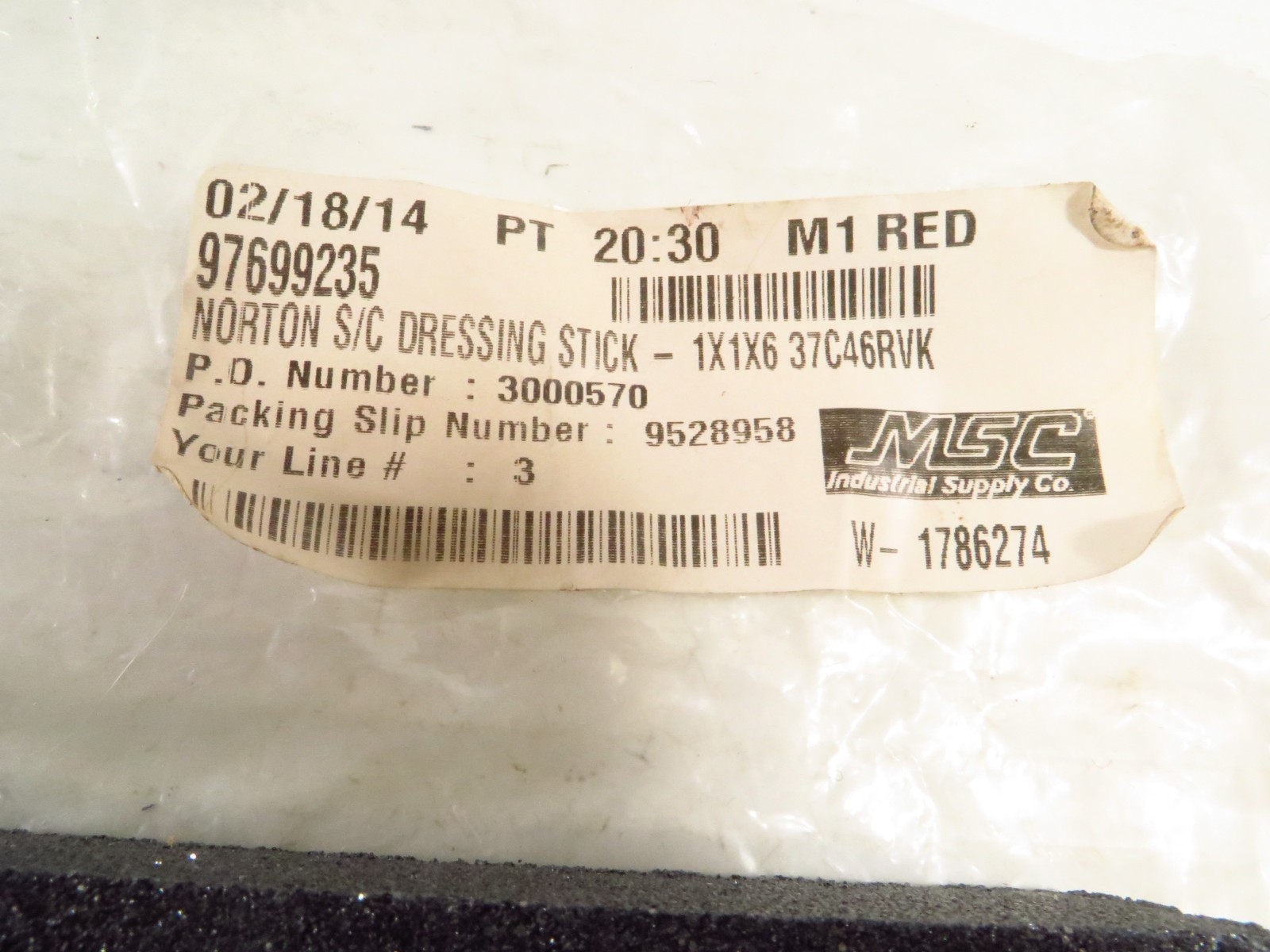2 Pack NORTON S/C Dressing Stick, 6″x1″x1″, 37C46RVK + 37C150/1-K7V, NEW