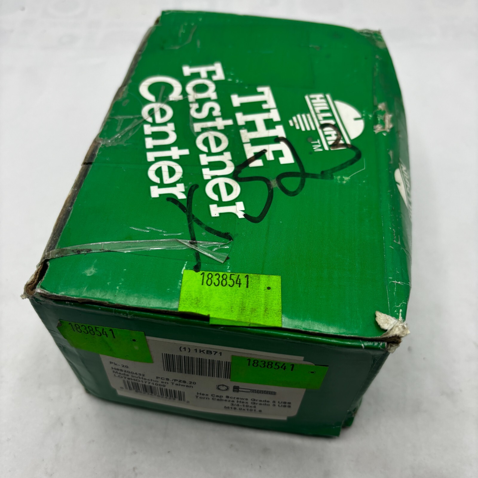 THE FASTNER CENTER HEX CAP SCREWS GRADE 5 1KB71 20 PCS NCT🔔