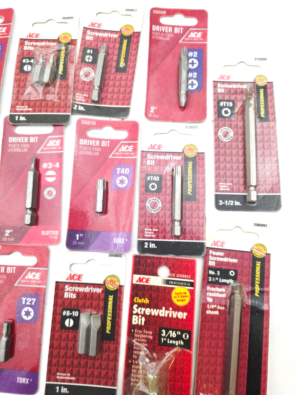 Lot of Ace Hardware Driver Bits Assorted Types & Sizes