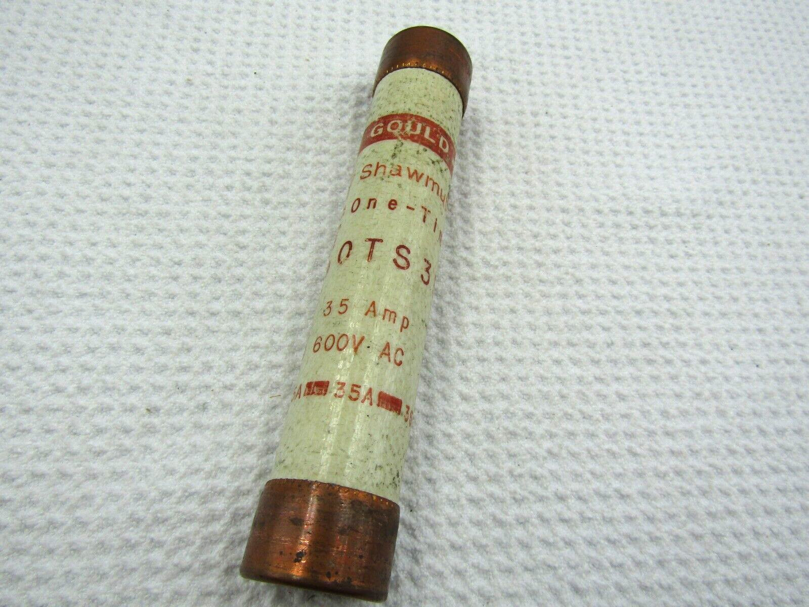 Gould Shawmut OTS35 One-Time Class K5 Fuse 35 Amps 600 VAC