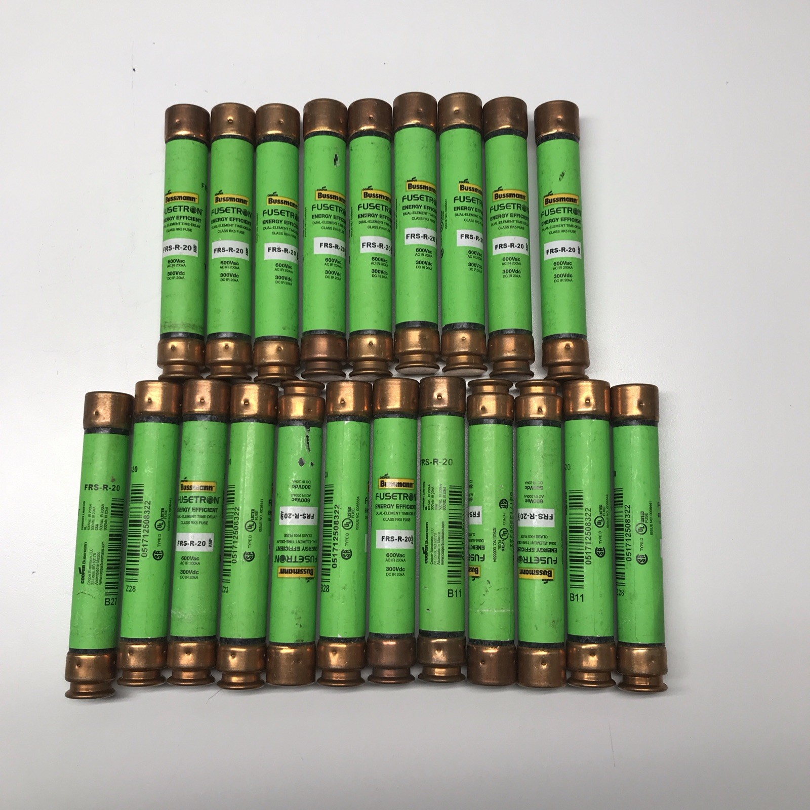 BUSSMANN FRS-R-20 Fuse 40A 600V RK5 (Lot of 22)