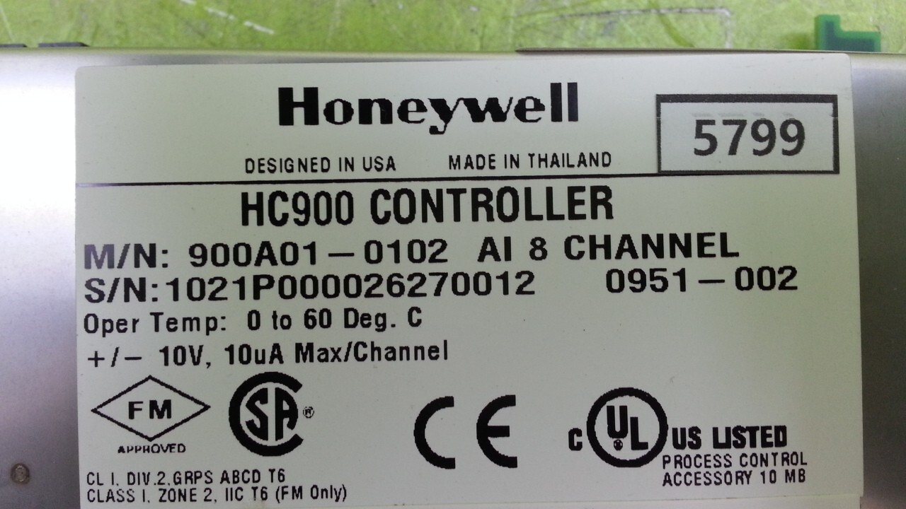 5799) [USED] Honeywell HC900 Controller 900A01-0102