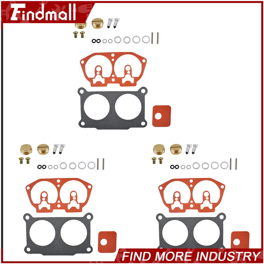 Findmall 3× Carburetor Rebuild Kit For Outboard V-6 For Yamaha 150 175 200 225