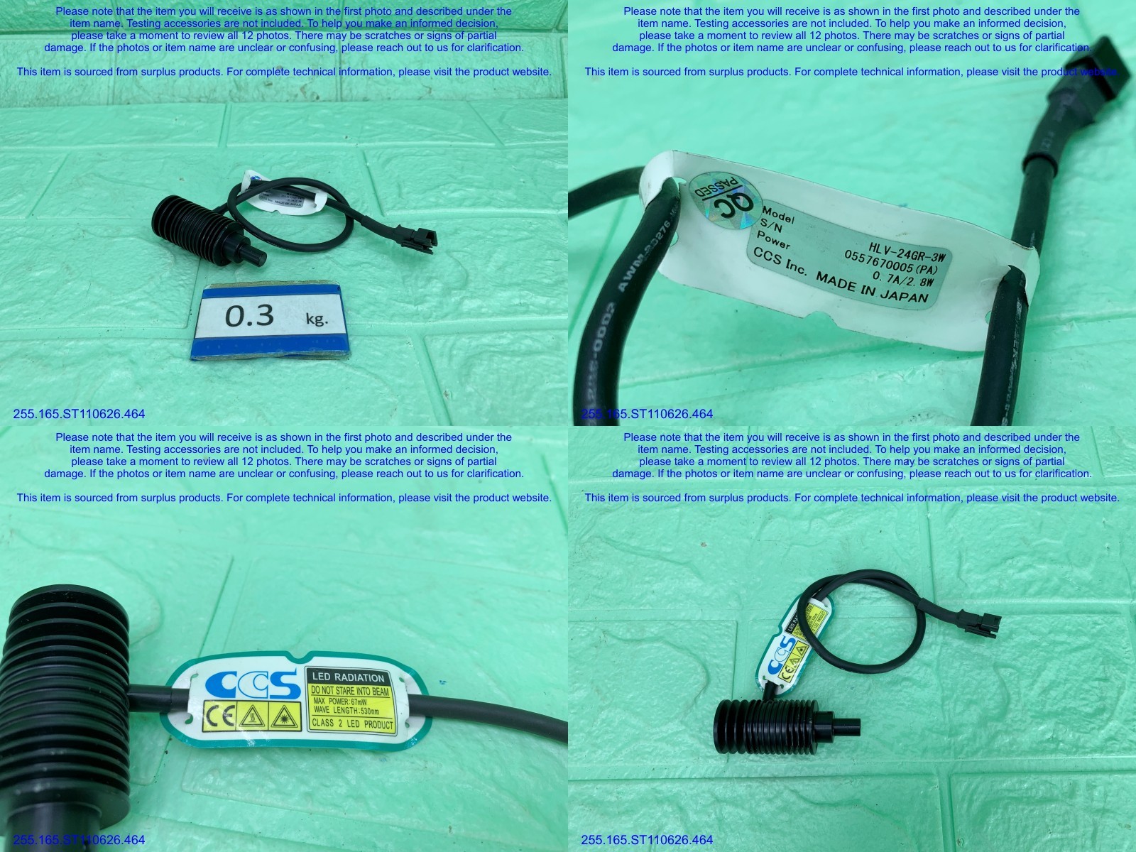 CCS HLV-24GR-3W Compact Inspection Light as in photos, sn:0005, DHL