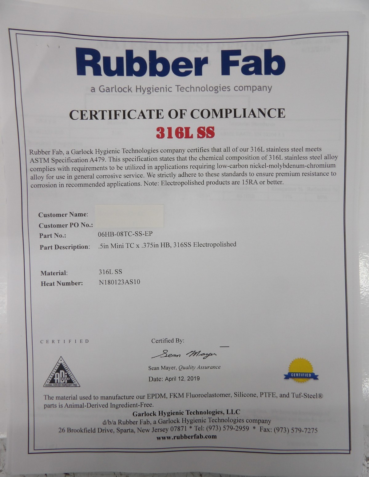 3/8” Supreme Flex Assy with Silicone Cover and 1/2″ Mini Tri Clamps, OAL: 72″