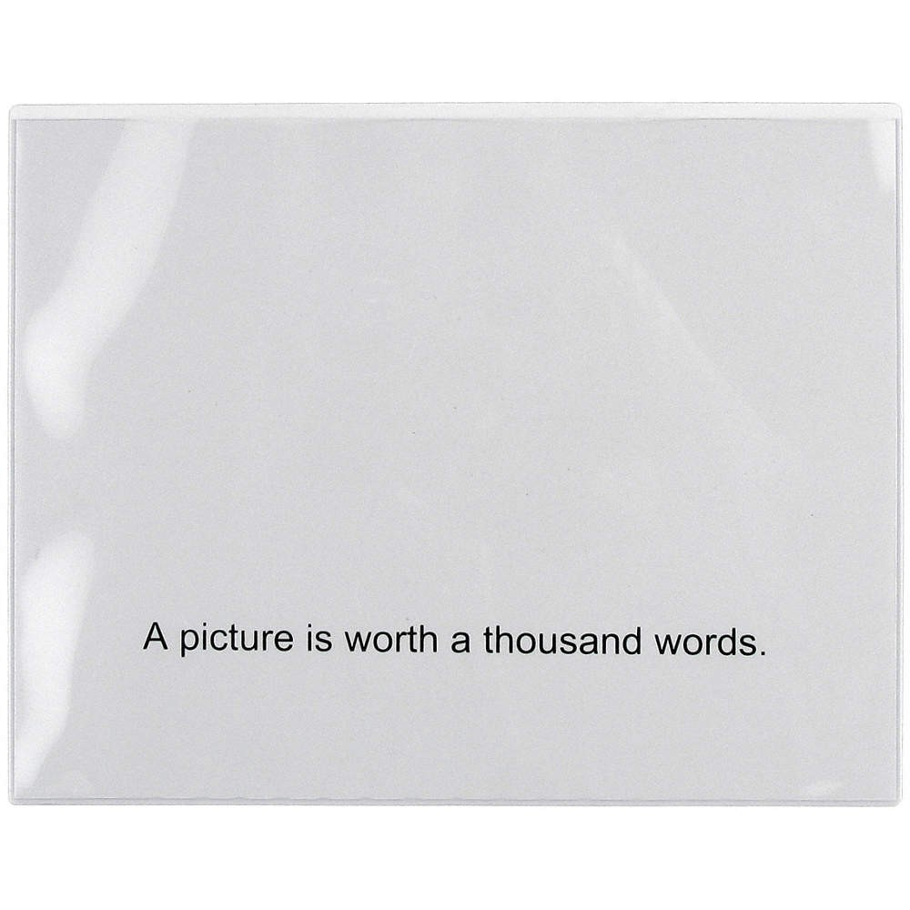 GRAINGER APPROVED 10E819 Job Ticket Holder,Clear; White,8 1/2″ H 10E819