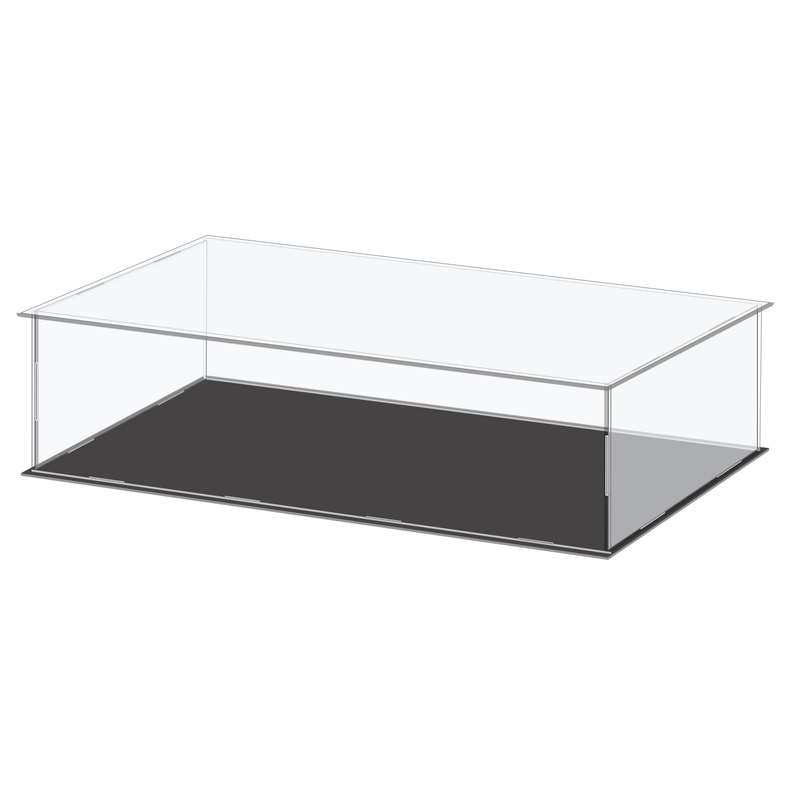 Acrylic Display Case Box Cube Storage Small Assemble Showcase 41x21x10.5cm
