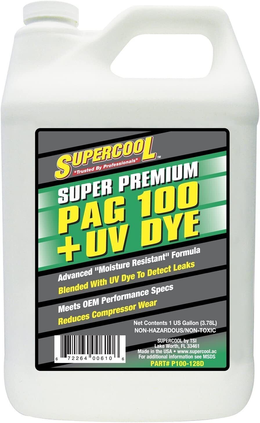 Supercool P100-128D PAG 100-Viscosity Plus U/V Dye Oil – 1 Gallon