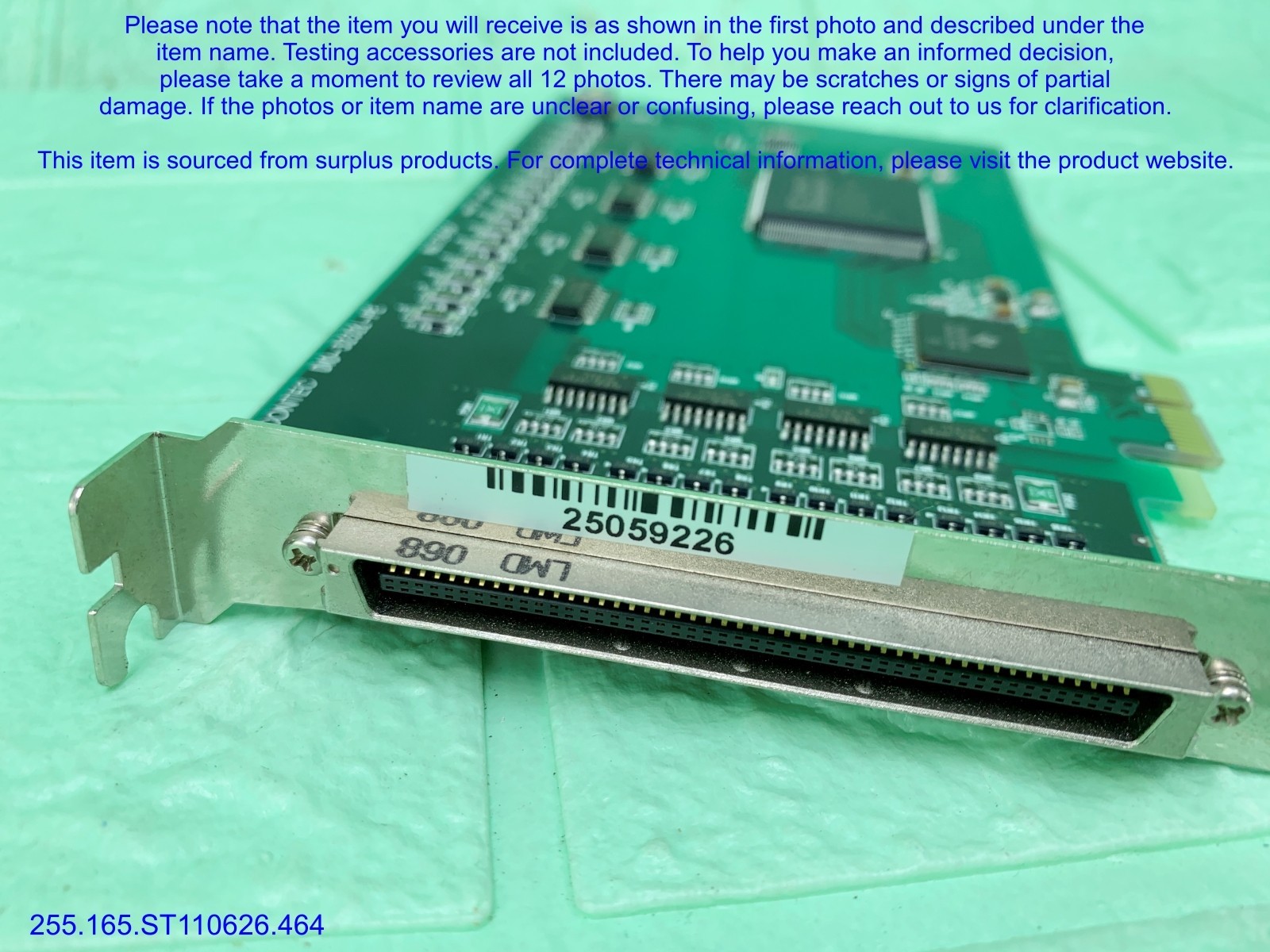 CONTEC DIO-3232L-PE Digital I/O Card as in photos, sn:9226, DHL.