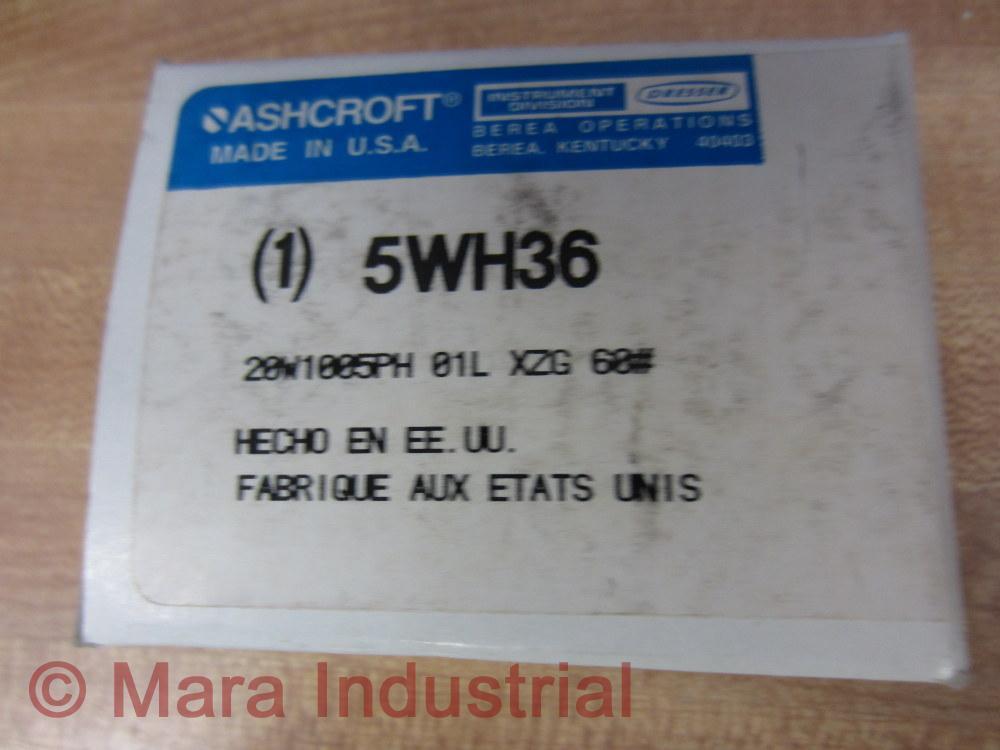 Ashcroft 20W1005PH 01L XZG 60# Gauge 0-60 Psi 1/8″ 5WH36