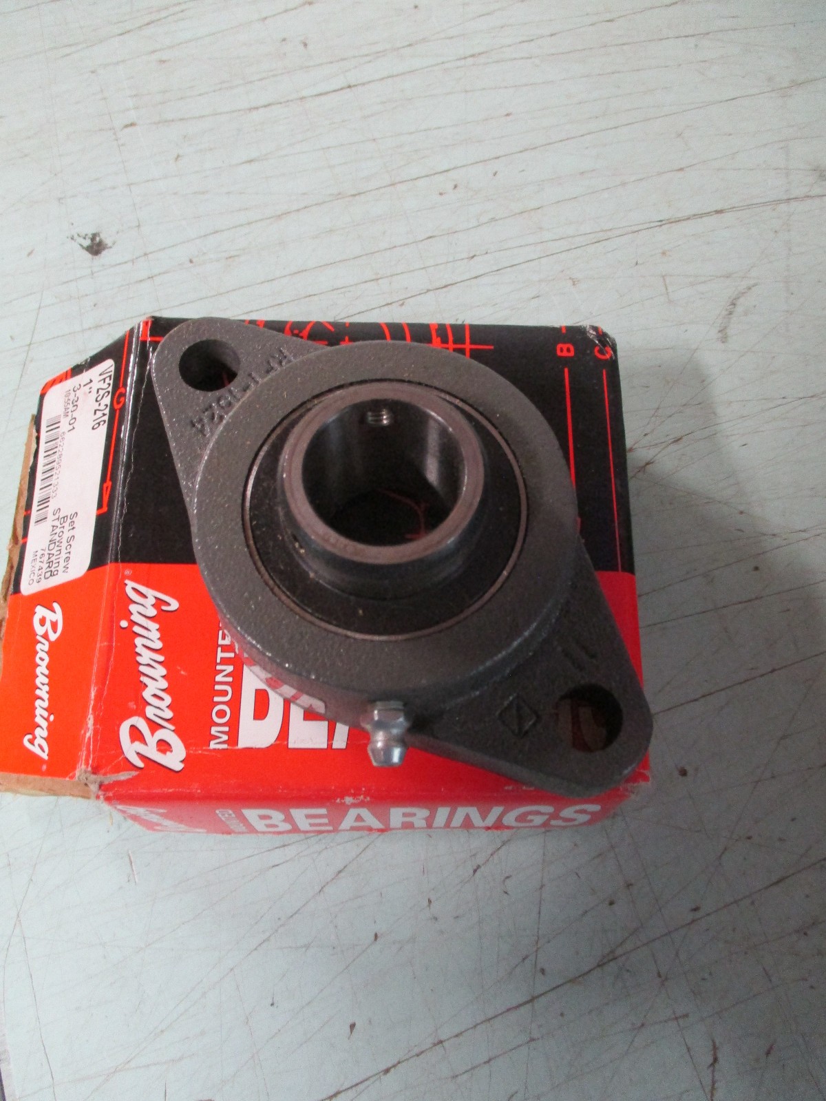 BROWNING VF2S-216 2 BOLT FLANGE PILLOW BLOCK BEARING 1″ RFT-1524 B392