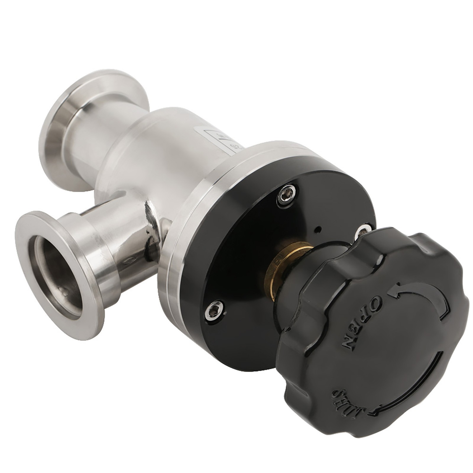 KF25 304 Stainless Steel High Vacuum Manual Right Angle Bellow Isolation Val DSO