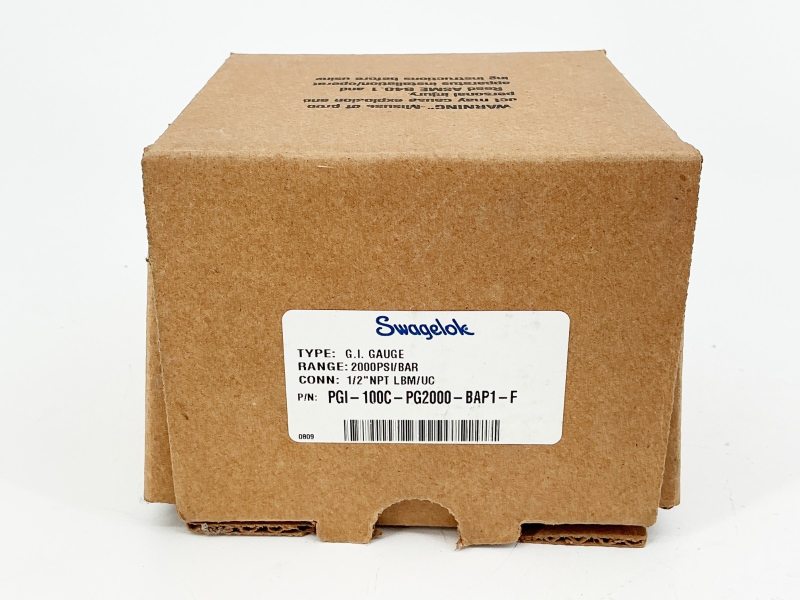 New Swagelok PGI-100C-PG2000-BAP1-F Pressure Gauge 4″ 0-2000PSI 1/2NPT