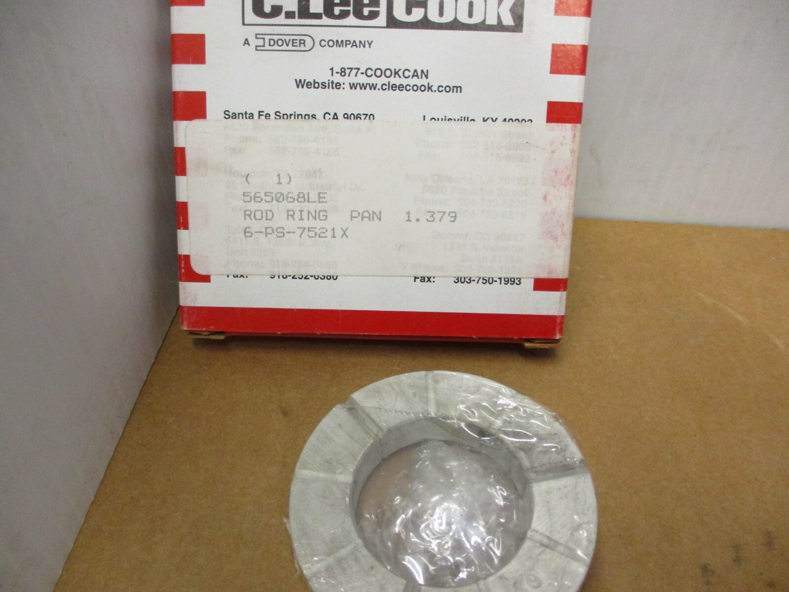 C. LEE COOK ROD RING Pan 1.379 565068le 6-ps-7521x