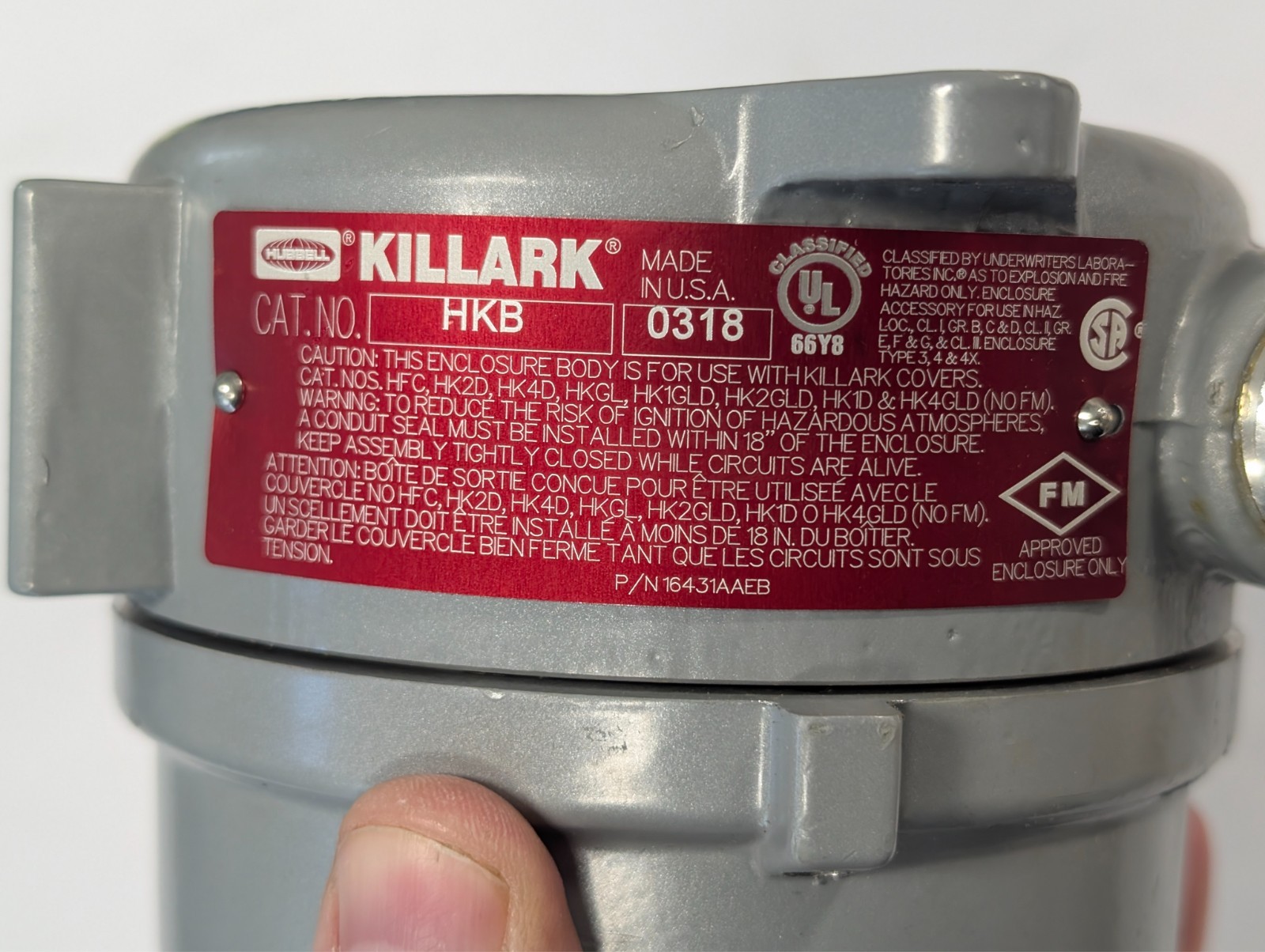 Burns D11 Temperature Switch Killark HKB 0318 Explosion Proof -30 to 401°C