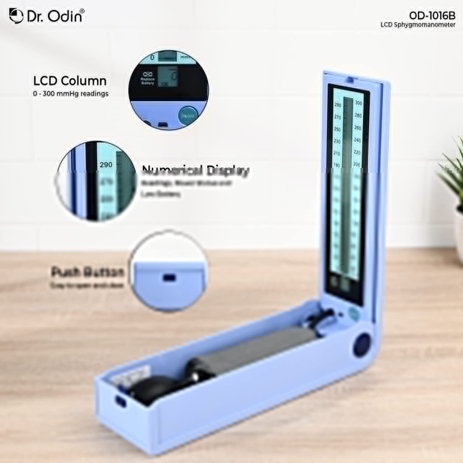 LCD Mercury-Free Sphygmomanometer Latex Bladder Latex Bulb Cotton Cuff FREE SHIP