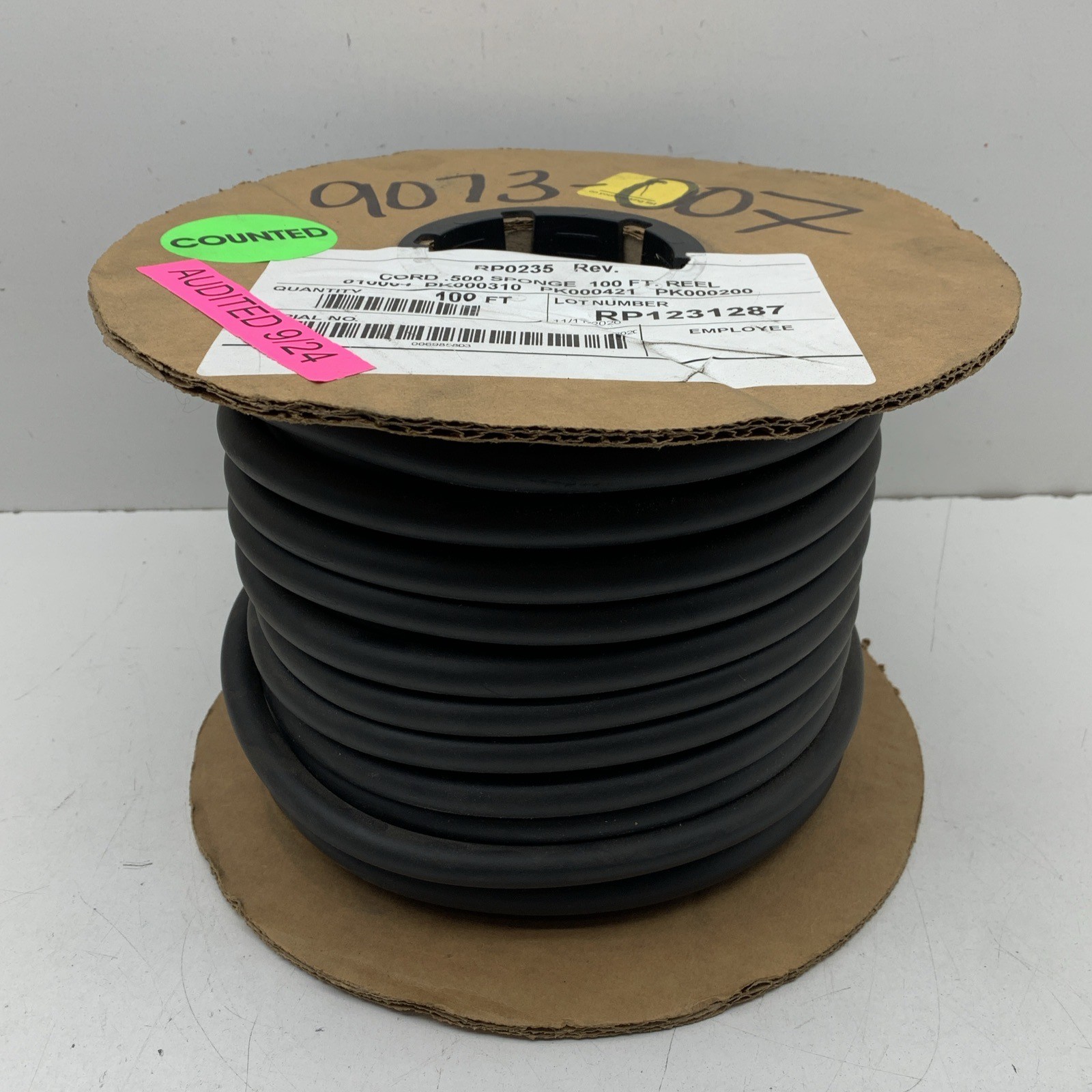 10ft Sponge Round Rubber Cord Weatherstrip 0.500″ 1/2″ Diameter Round