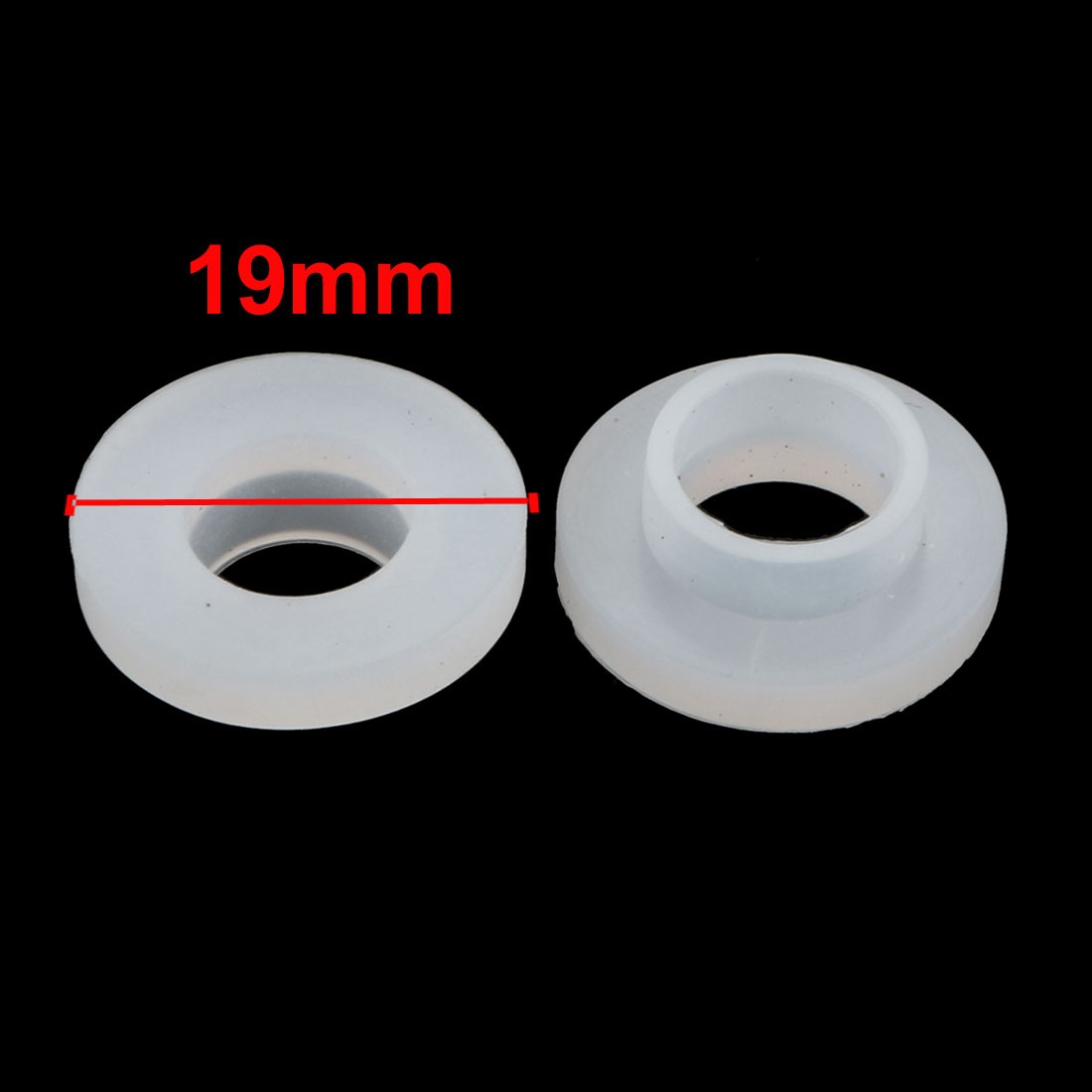 45pcs Clear Silicone Round Flat Washer Assortment Size 9x19x3mm Flat Washer