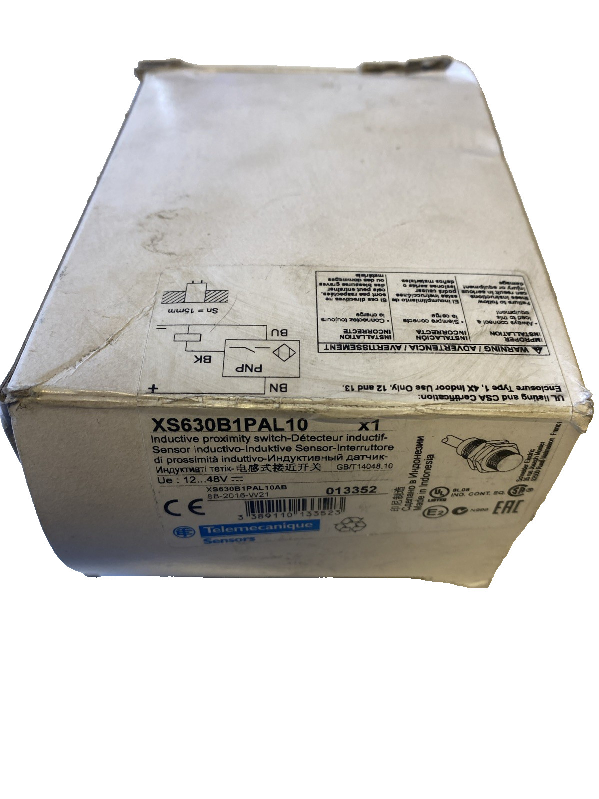 Telemecanique XS630B1PAL10 Inductive Proximity Switch M30 – New