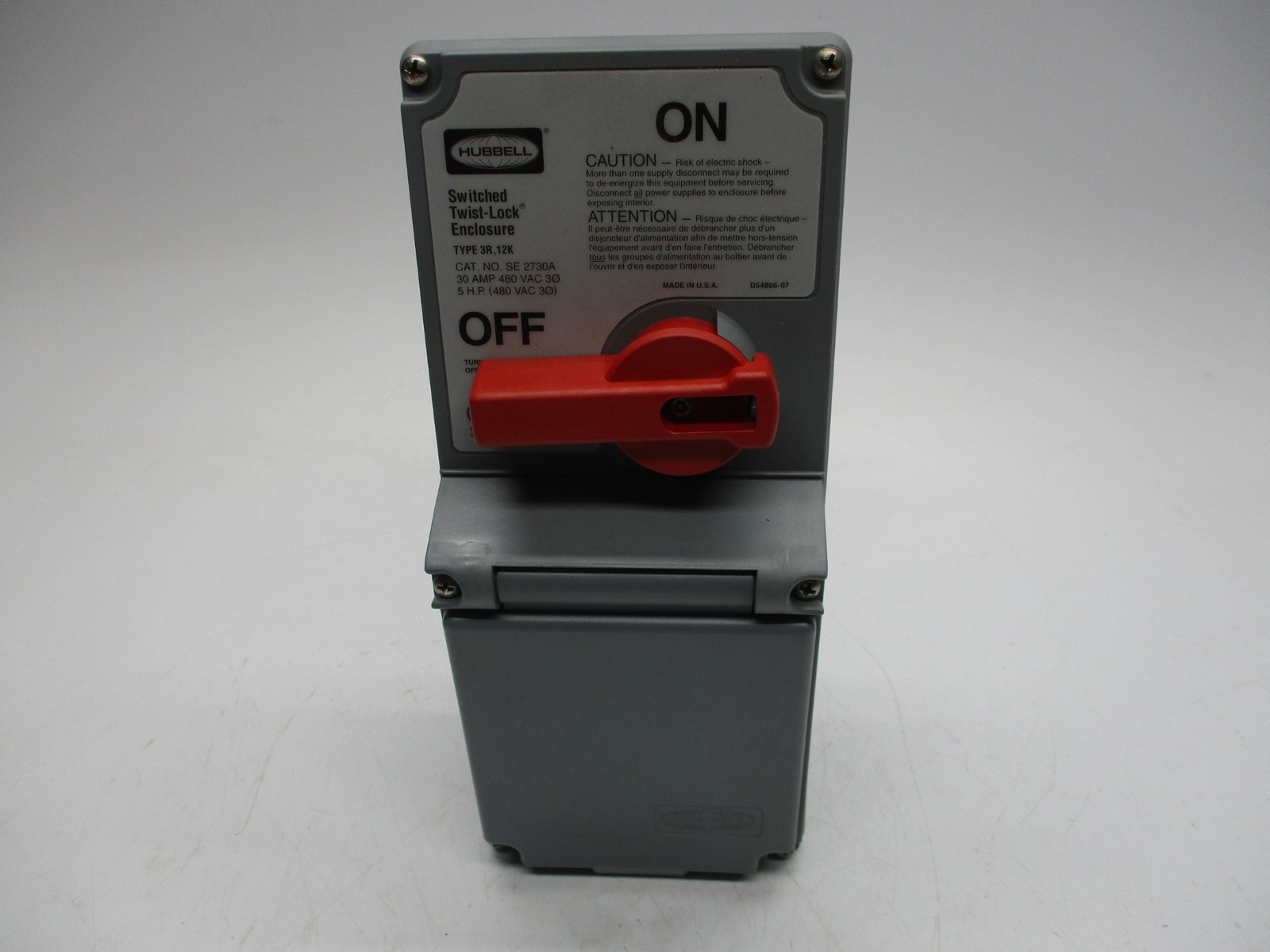 HUBBELL SE2730A 480VAC 30A NSMP
