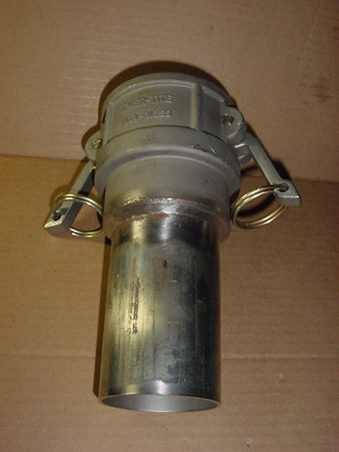 NOS Female ETC EVER TITE 316ss 2 ½” 2.5 Stainless Camlock 4” DUST Welded Tube