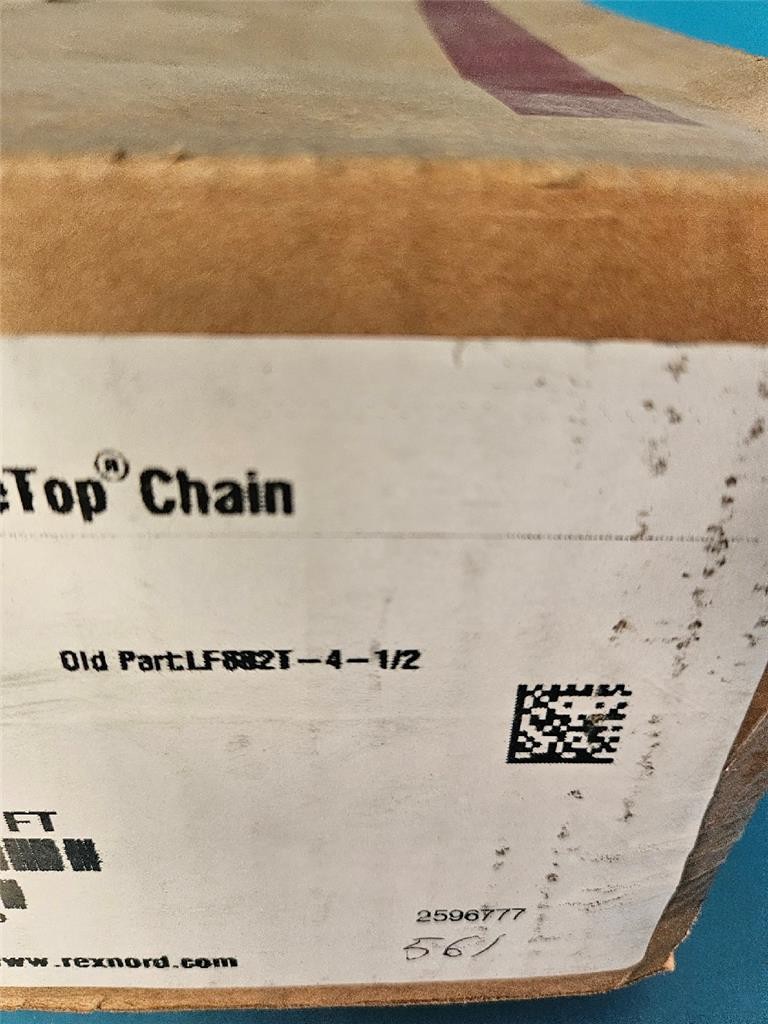 NEW 10′ REXNORD TABLE TOP CHAIN 4.5″ WIDE 1.5″ PITCH LF882TAB-4.5IN 10177754
