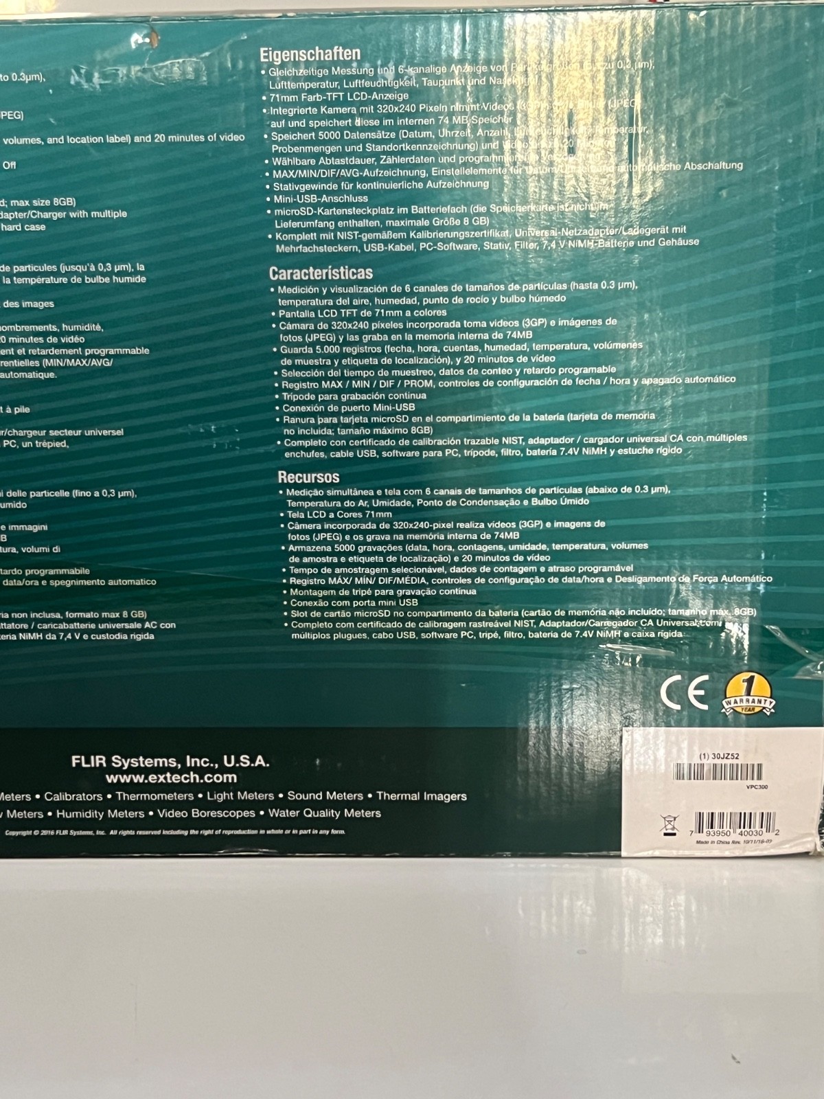 Extech VPC300 Video Particle Counter