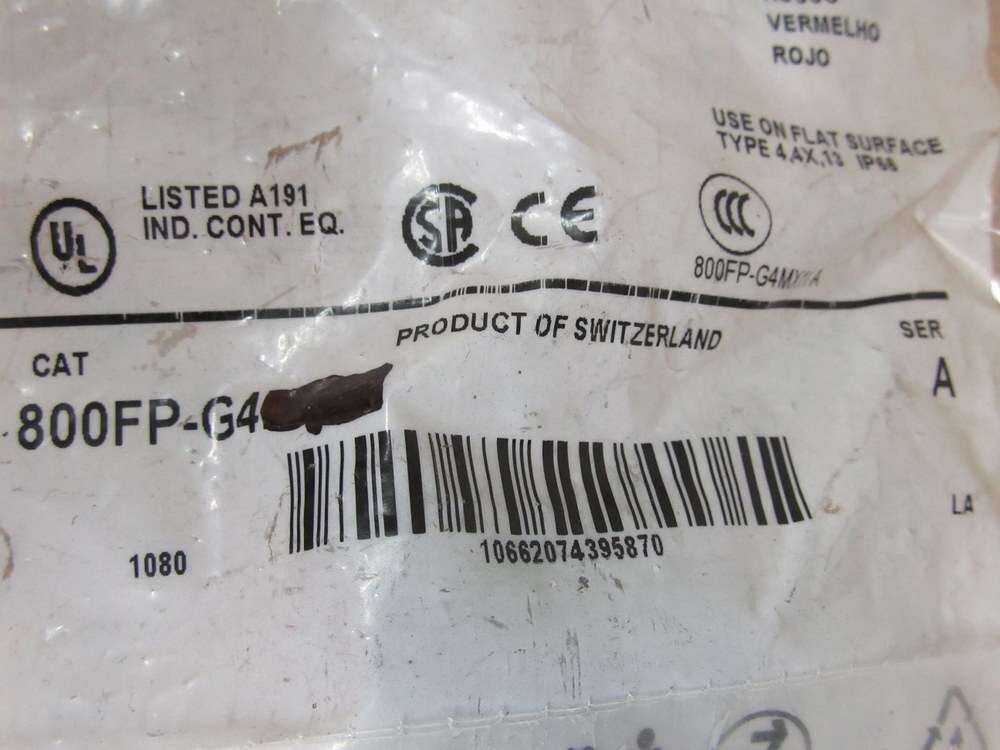 Allen Bradley 800FP-G4 Guarded Pushbutton 800FPG4 (Pack of 6)