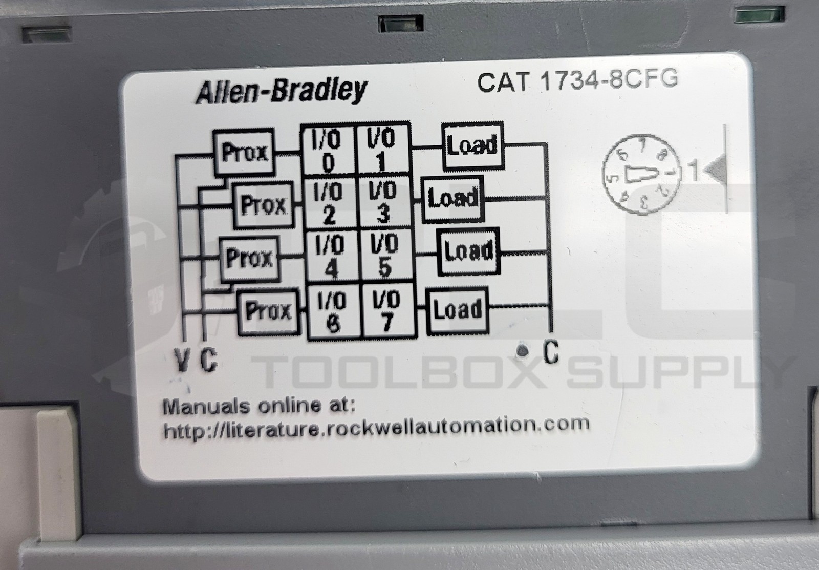 ALLEN BRADLEY 1734-8CFG /C I/O MODULE W/ 1734-RTBS /A W/ 1734-MB /A