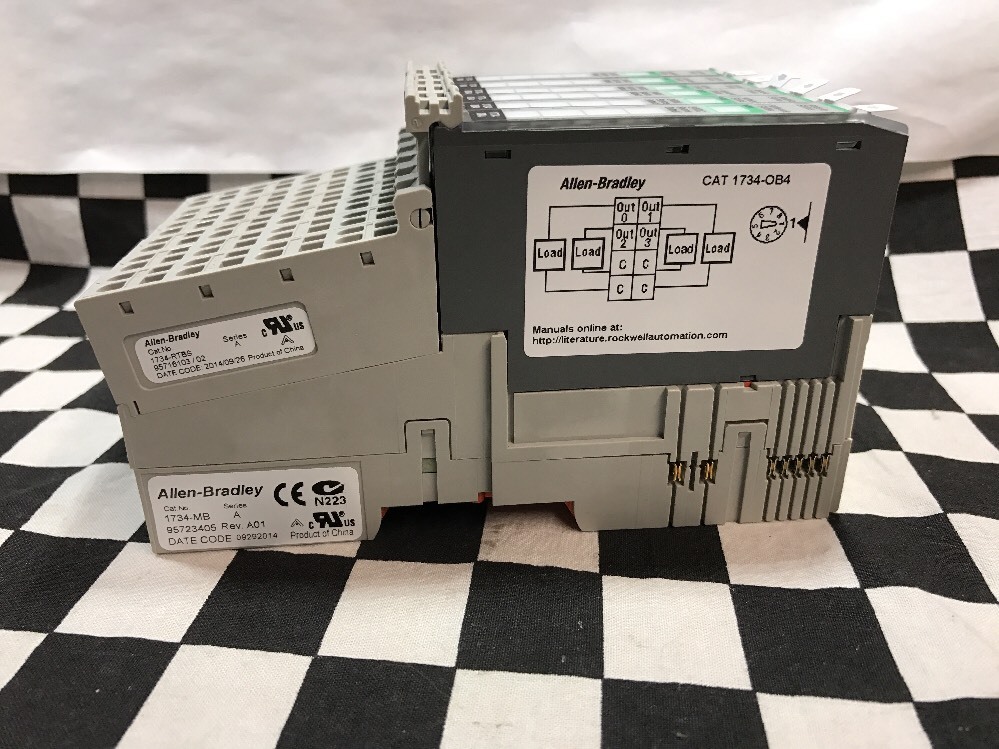 LOT OF 5, Allen Bradley Output Module, 1734-0B4, 1734-RTBS, 1734-MB, #1329C