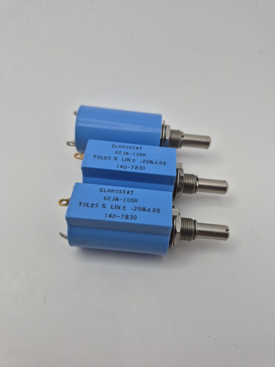 CLAROSTAT 62JA-100K POTENTIOMETER NEW 3 PIECE LOT FREE SHIPPING