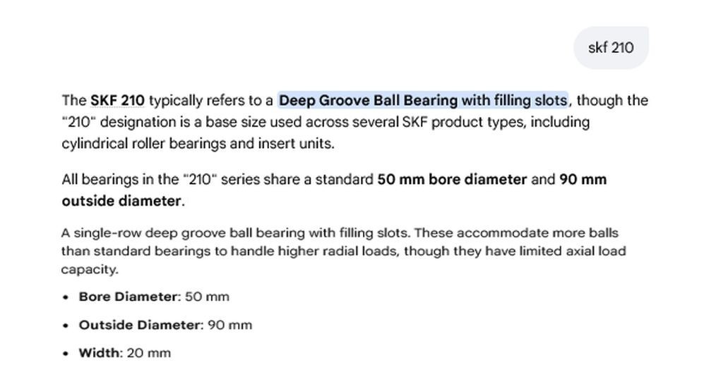 1 NEW SKF 210 50x90x20mm RADIAL DEEP GROOVE BALL BEARING NNB ***MAKE OFFER***