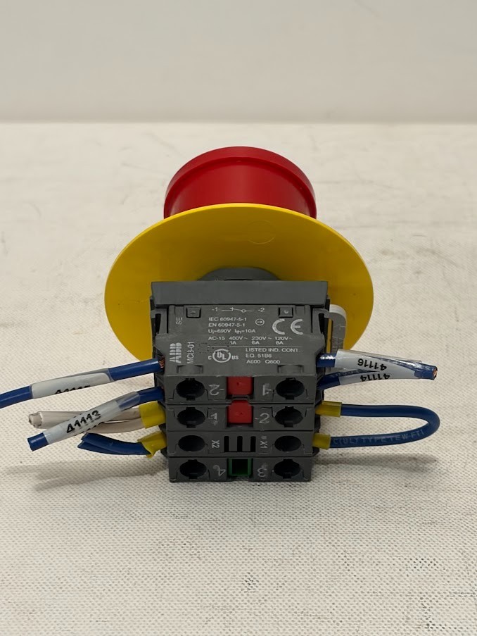 Used – ABB Illuminated Emergency Stop Switch 24V Lamp Twist Release