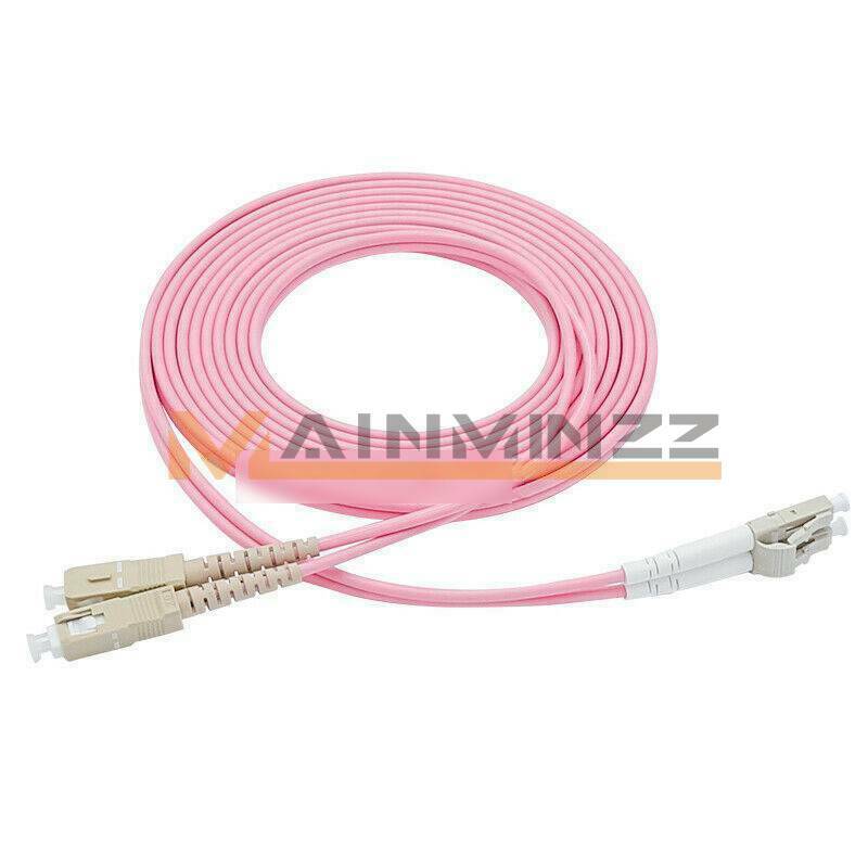 1M LC to SC UPC Duplex Fiber Cable OM4 Multimode 3.0mm Fiber Optic Patch Cord