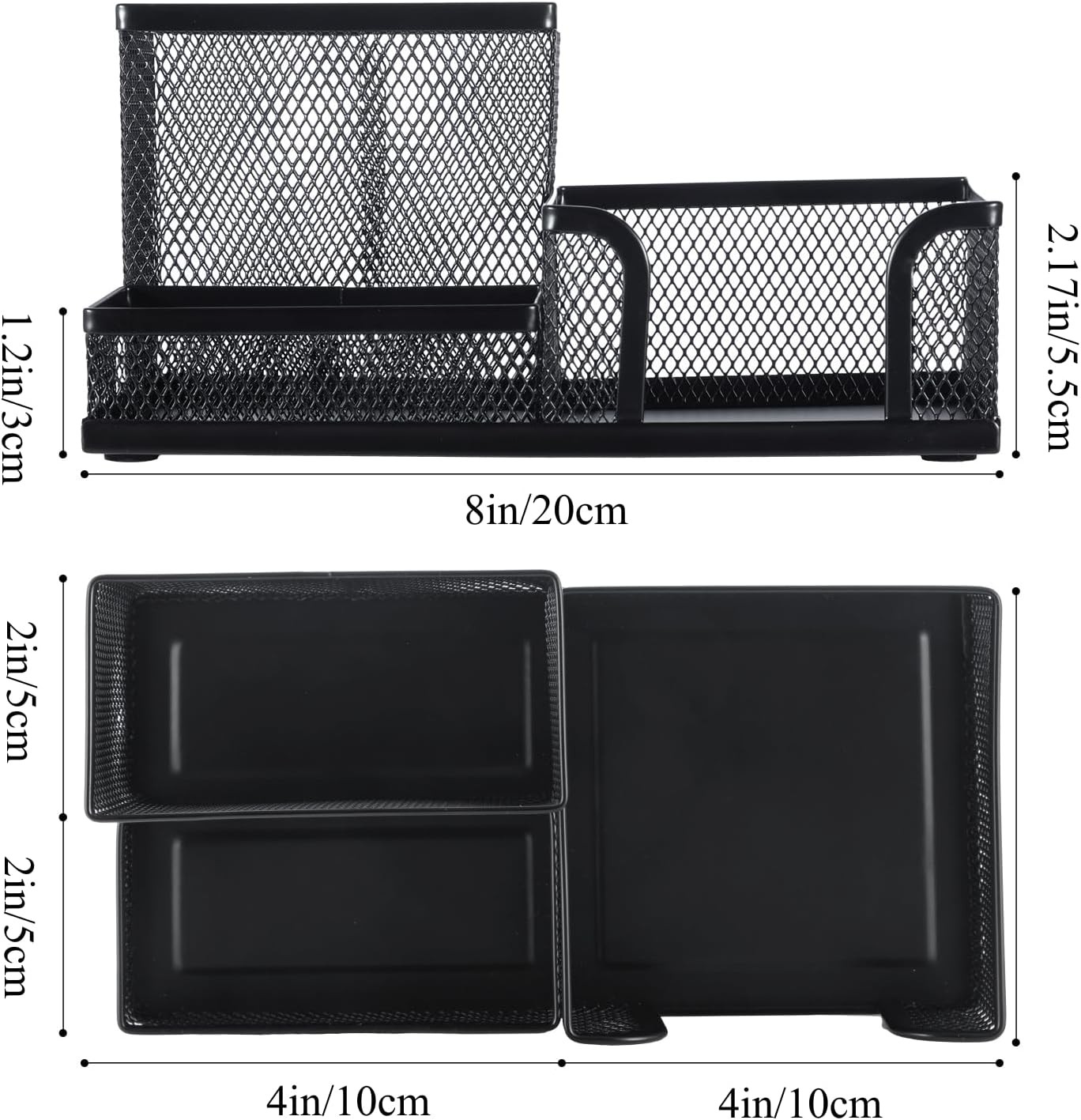 M&G Mesh Pen Holder Desk Organizers Pencil for Black, 3 Black