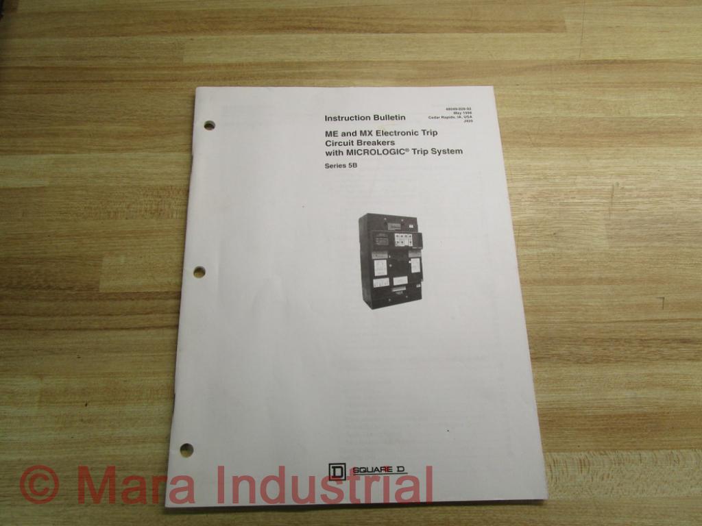 Square D 48049-028-02 Instruction Bulletin For ME & MX