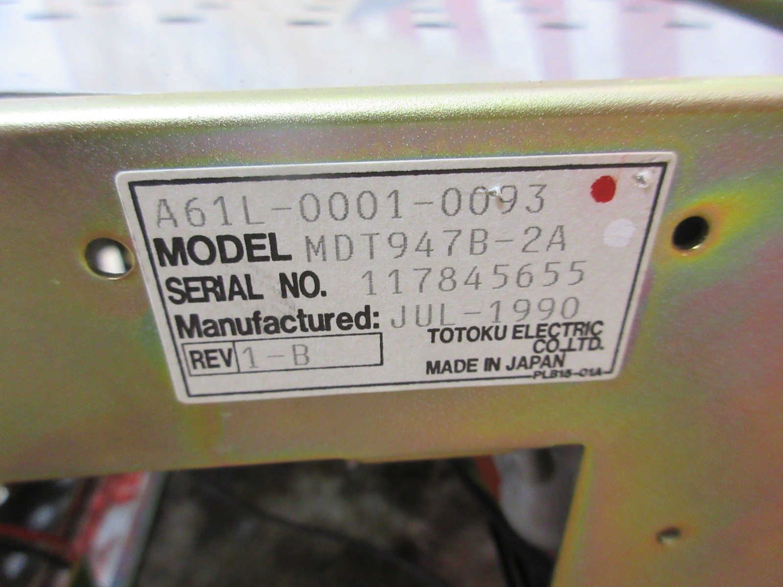 TORNOS BECHLER ENC-164 TOTOKU DISPLAY MONITOR A61L-0001-0093 MDT947B-2A
